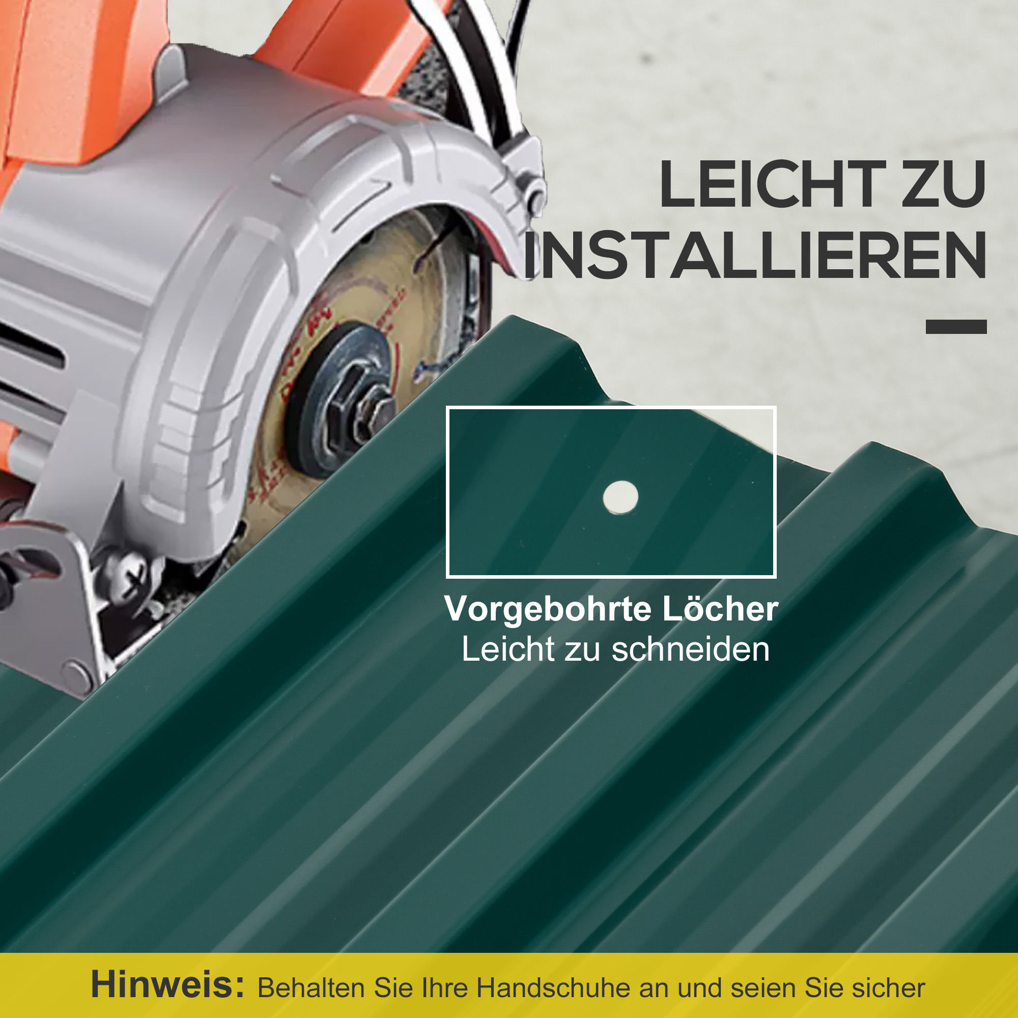 12 Stück Trapezblech 129x45cm 7m² Verzinkt Dachblech 0,25 mm Wetterfest Profilblech Grün