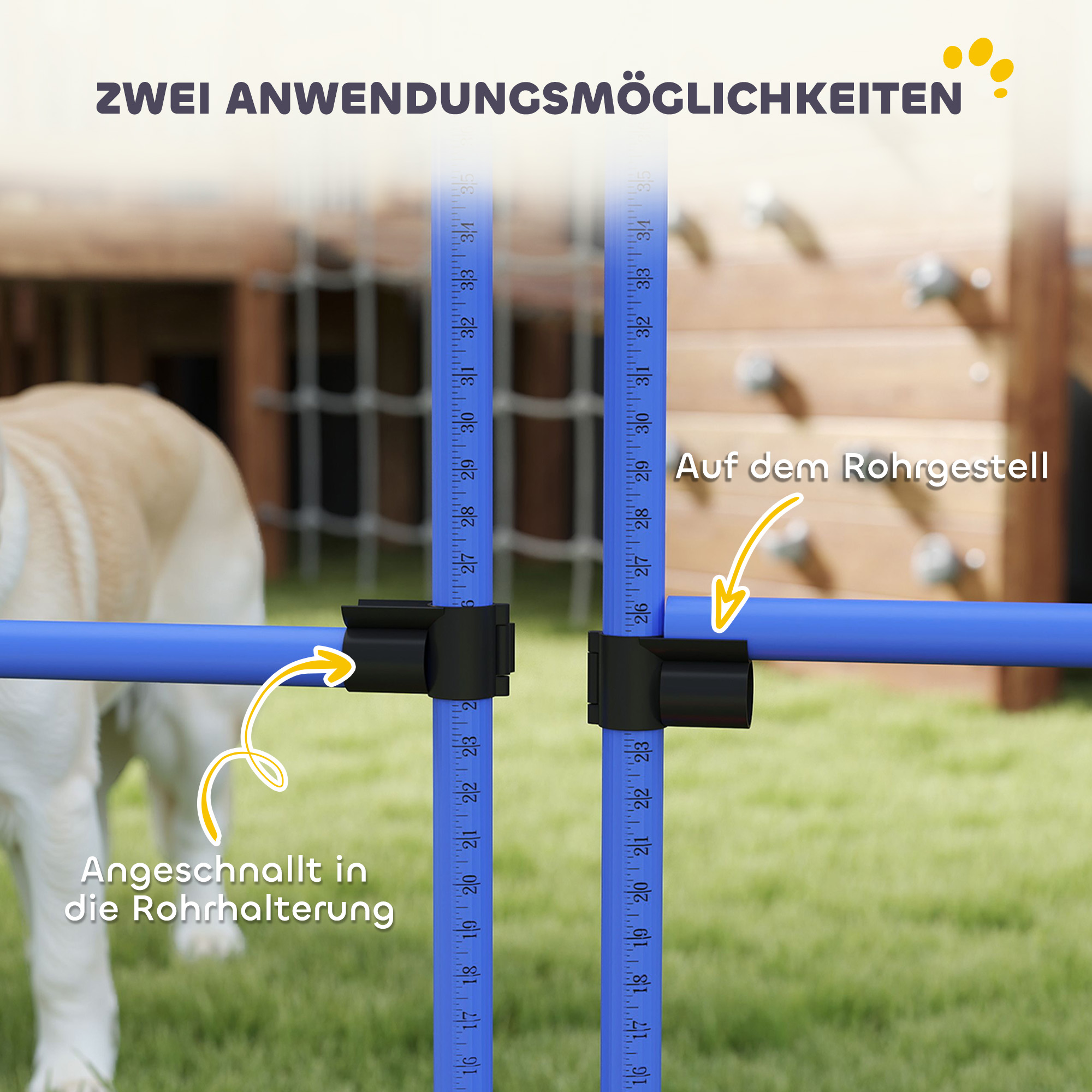4-teiliges Hunde-Agility-Set mit 4 Hürden und Tragetasche für das Sprungtraining, Blau