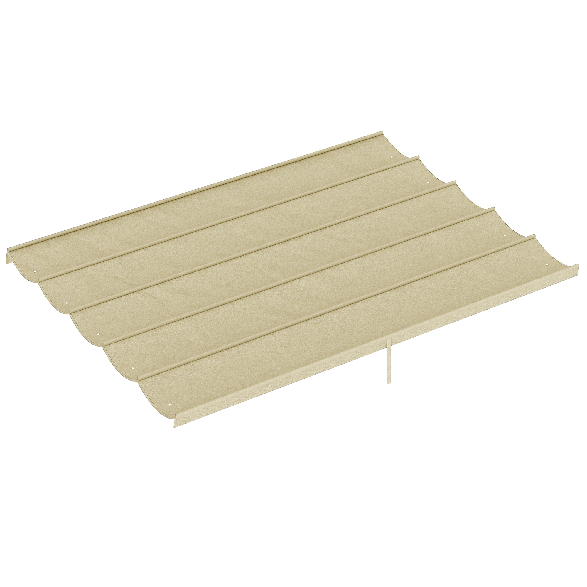 Ersatzdach für 4 x 3 m Pergola, einziehbar, mit Regenabflusslöchern, wetterfest, Polyester, 350 x 260 cm Beige