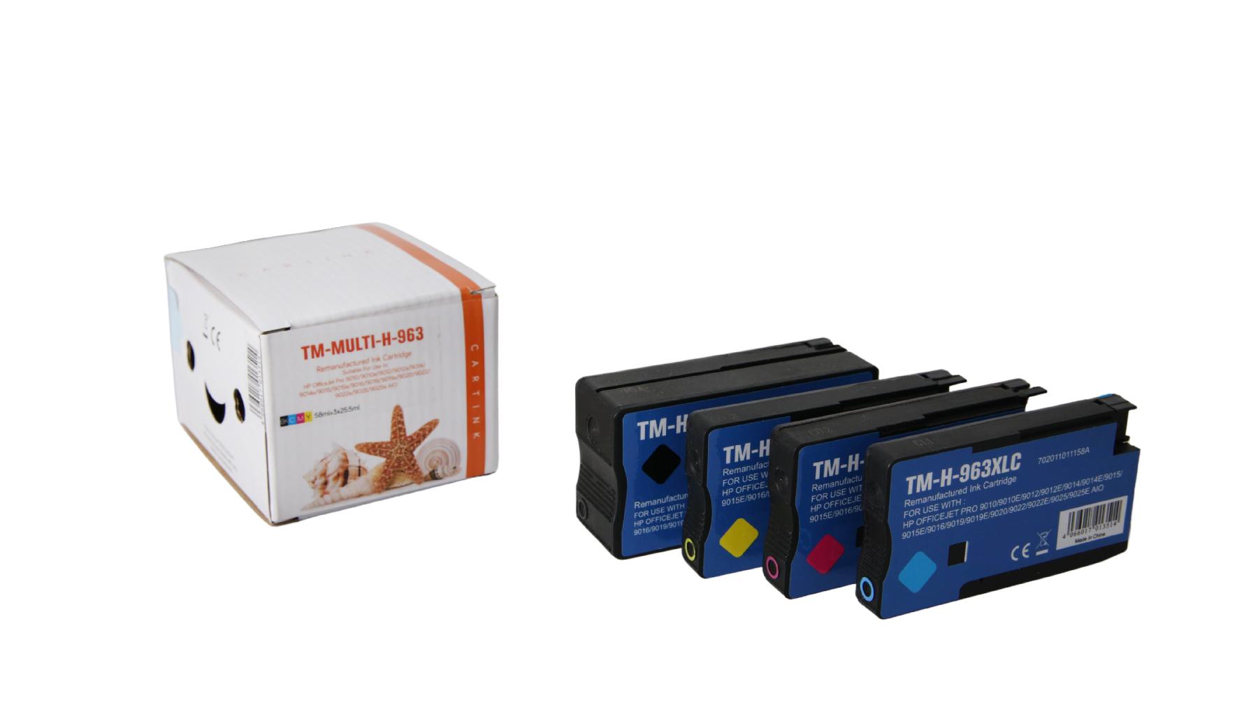 Multipack 963XL alternativ Tinte für HP / 3YP35AE / BK58ml /C,M,Y25,5ml Multipack 963XL alternativ Tinte für HP / 3YP35AE / BK58ml /C,M,Y25,5ml