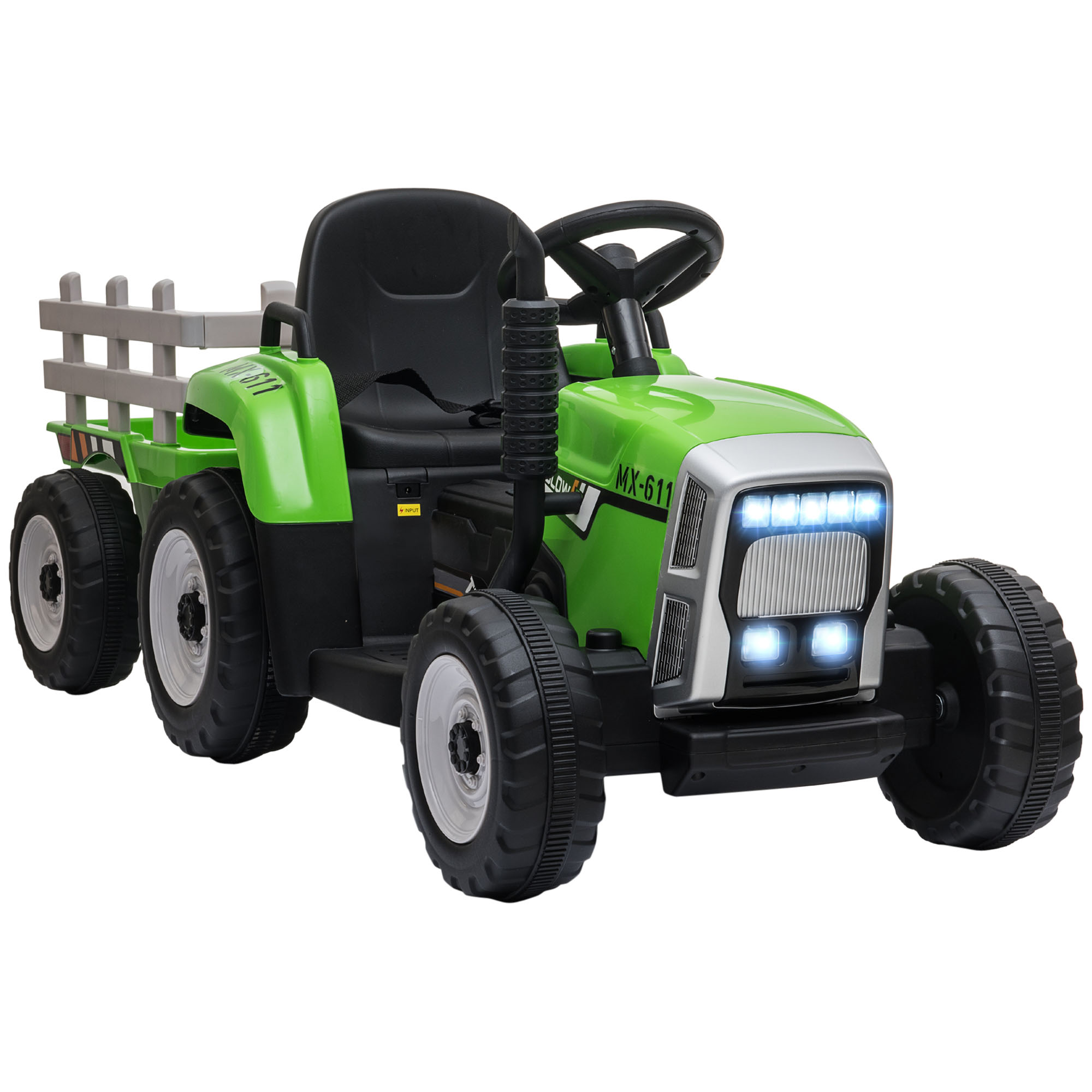 Kinderfahrzeug Kinder-Traktor, grün & schwarz