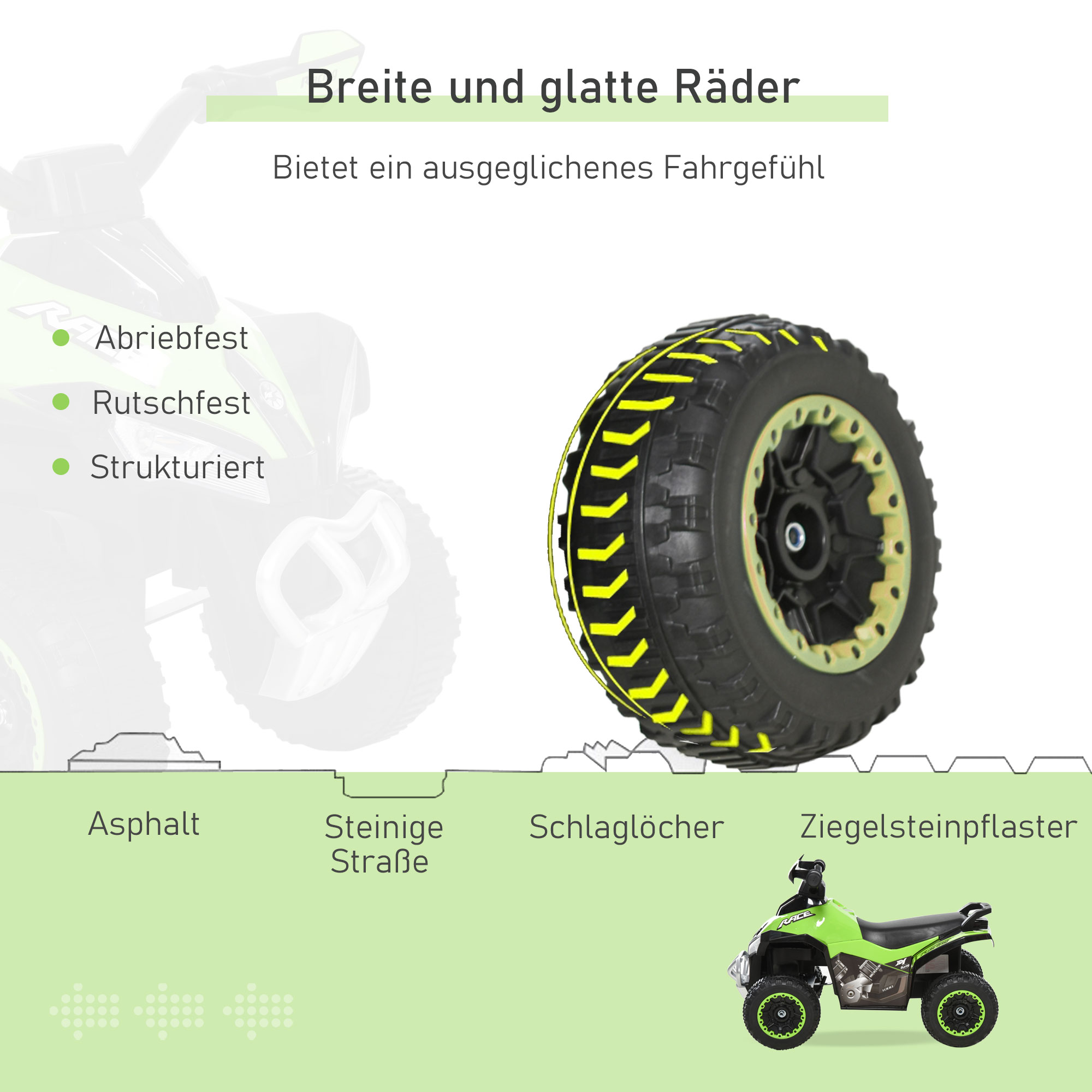 Rutschauto Rutschfahrzeug Kinderfahrzeug für 18-36 Monate Kinder Grün
