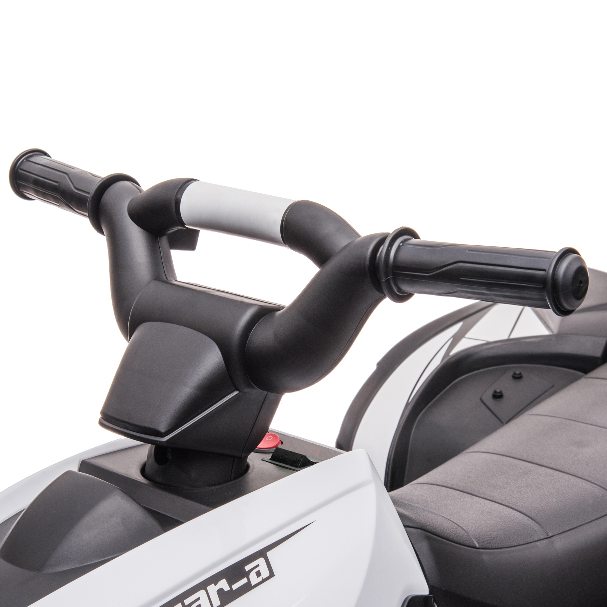 Kinder-Quad Kinderauto, 6 km/h, Sound- und Lichteffekte, : 83 cm x 53 cm x 55,5 cm, Schwarz + Weiß