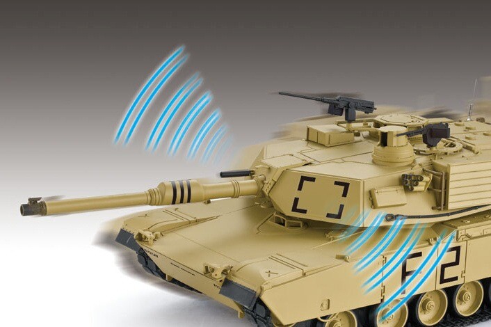RC Panzer "M1A2 Abrams" Metallgetriebe, Metallketten & Metallräder PRO RRZ