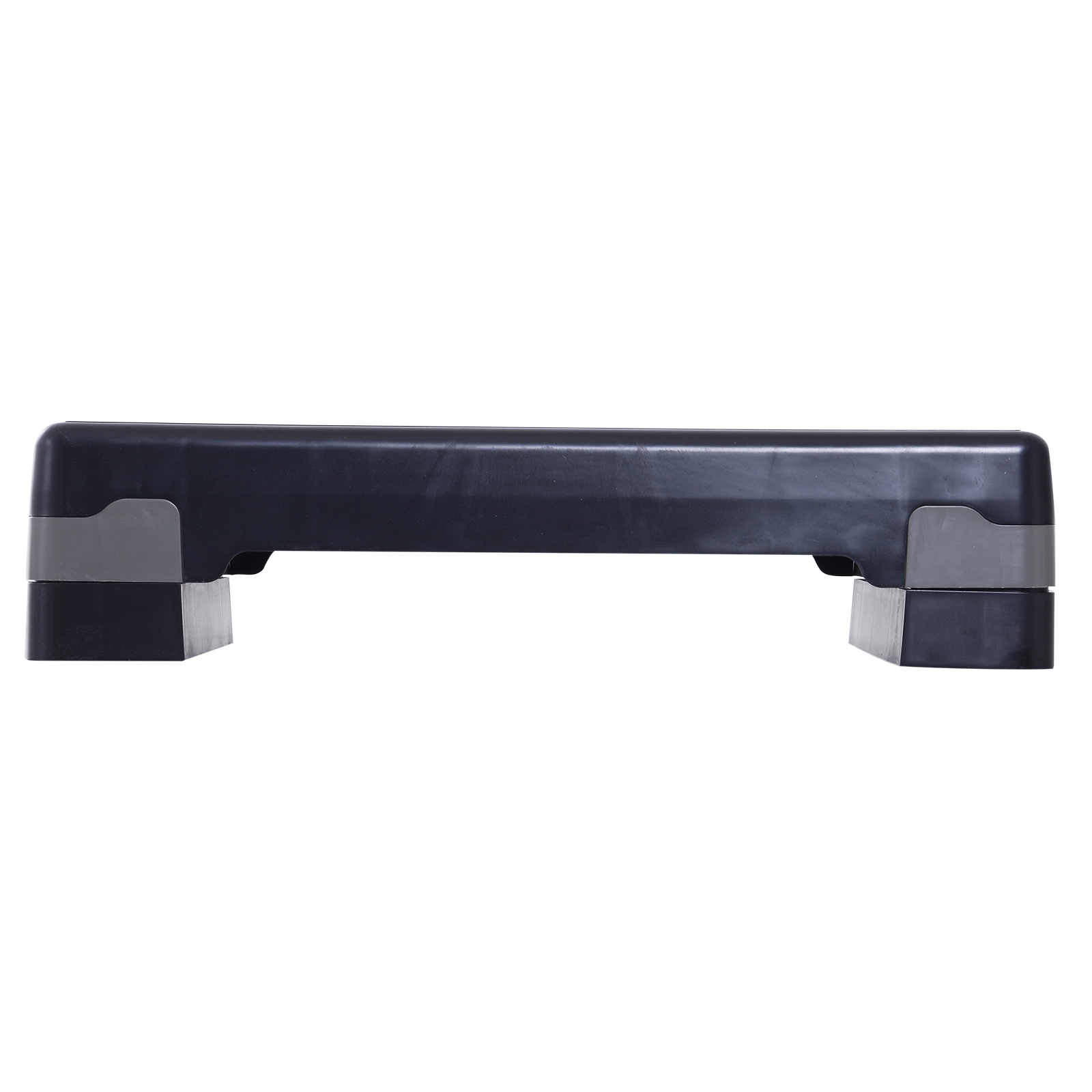 Steppbrett Aerobic Stepper 2-Stufig Höhenverstellbar 10-15cm, Rutschfest Fitness Stepper, Mini Steppbrett für Zuhause Heim Büro, Schwarz+Grau