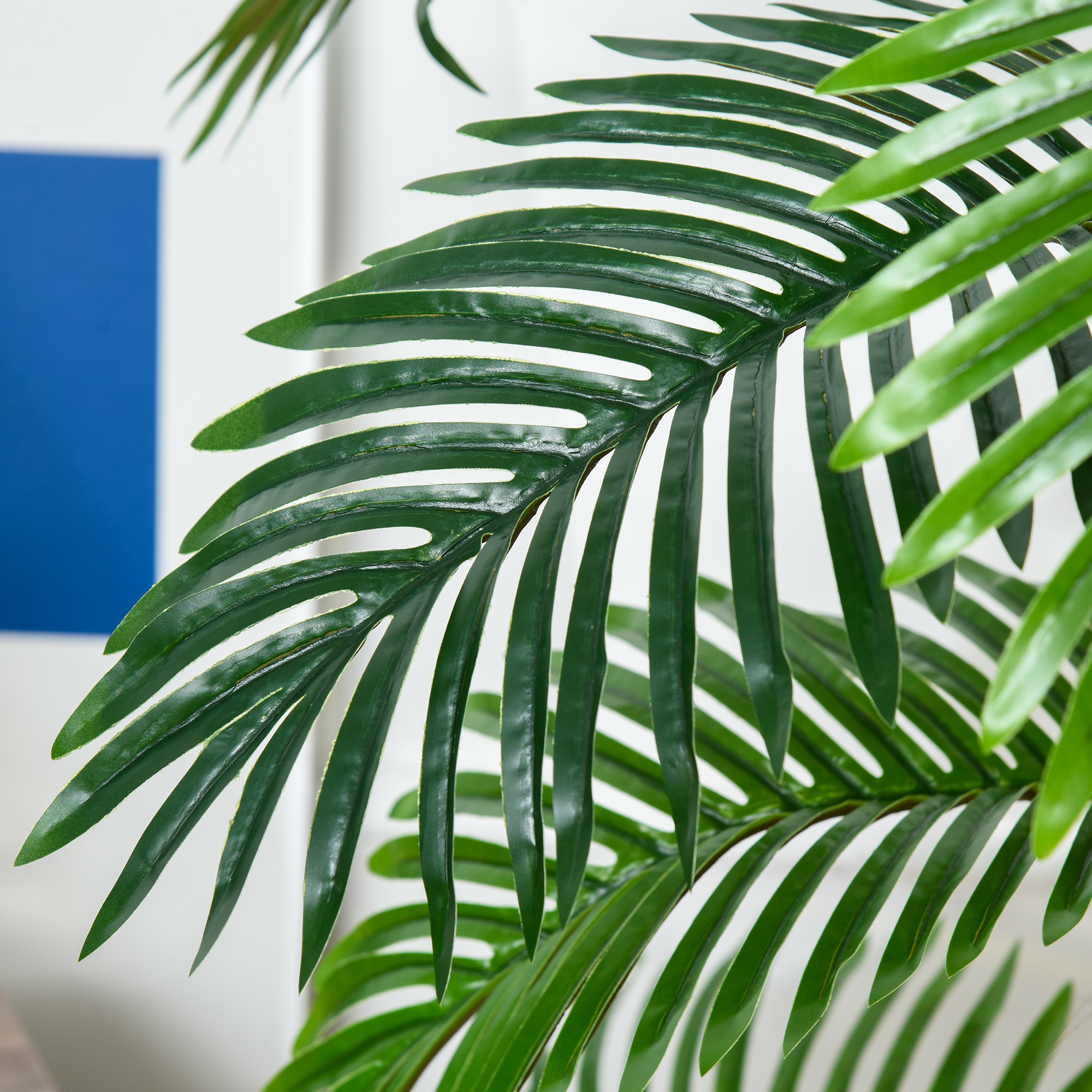 künstliche Pflanzen 120 cm künstlicher Palmen Palme Kunstpflanze Kunstbaum Kunstpflanzen im Topf Zimmerpflanze Dekopflanze Büropflanze Kunststofftopf für drinnen und draußen