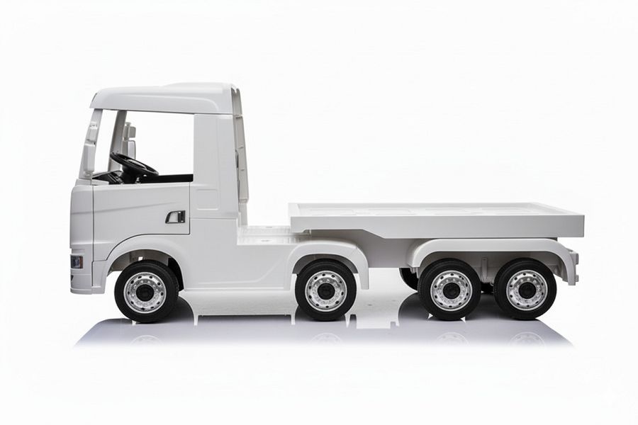 Kinderfahrzeug SCANIA R Series 4 Motoren - mit Hänger - weiß