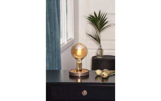 LED-Lampe ''Vintage Gold'', E27, 0,75W,  2000K, 80lm, 12x17,8cm, Amber