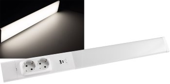 LED Unterbauleuchte "Arusha", weiß / USB A+C PD, 60cm, Licht neutralweiß