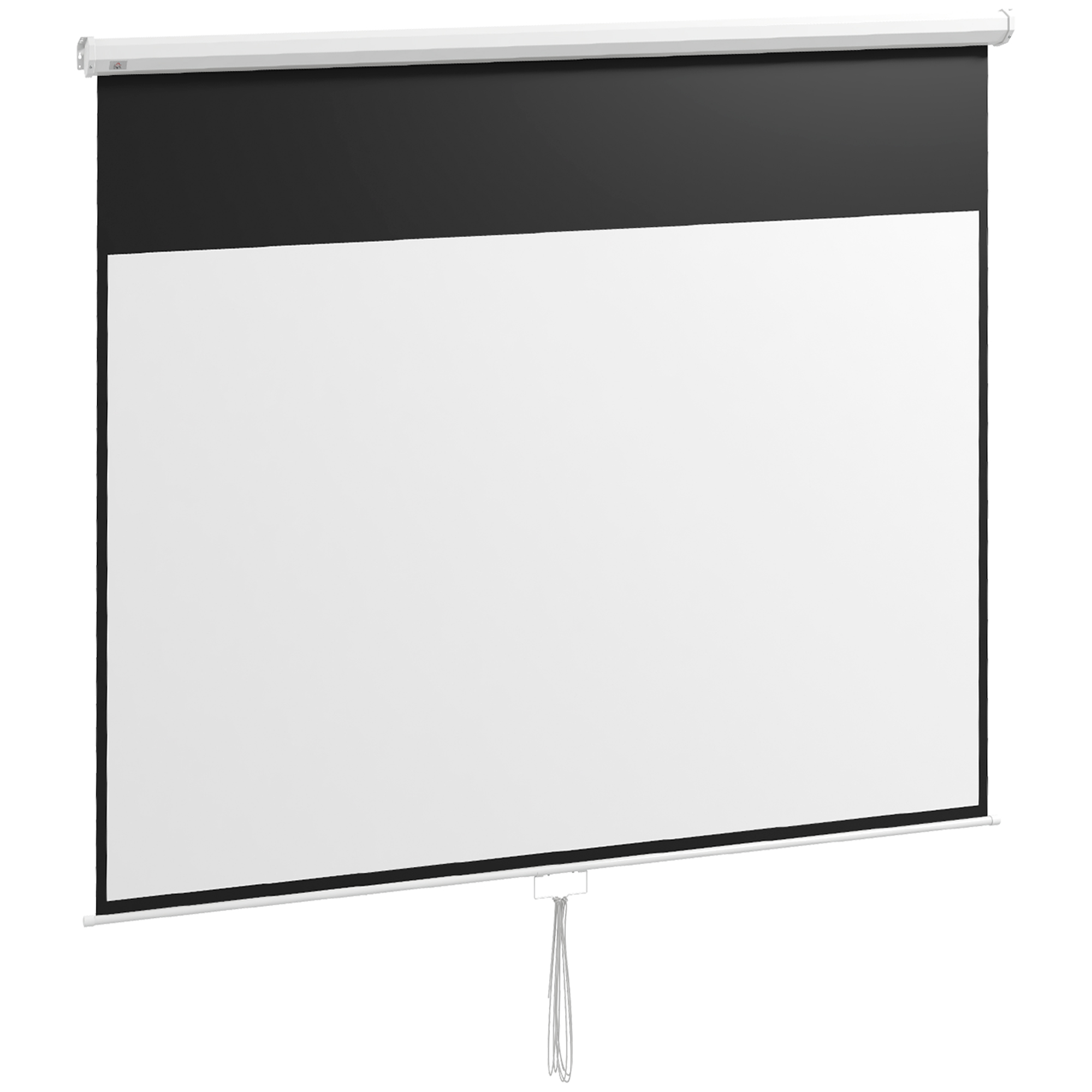 Projektorleinwand, 120 Zoll, 16:9 Format, Wand- oder Deckenmontage, Weiß