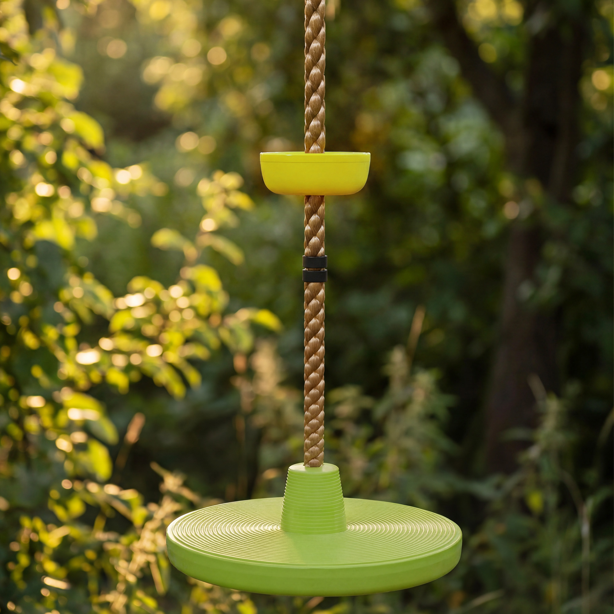 Kletterseil Schaukel Baum Kinderschaukel mit Plattform Scheibenschaukel Sitz Outdoor Spielset für 3-8 Jahre Kinder Grün