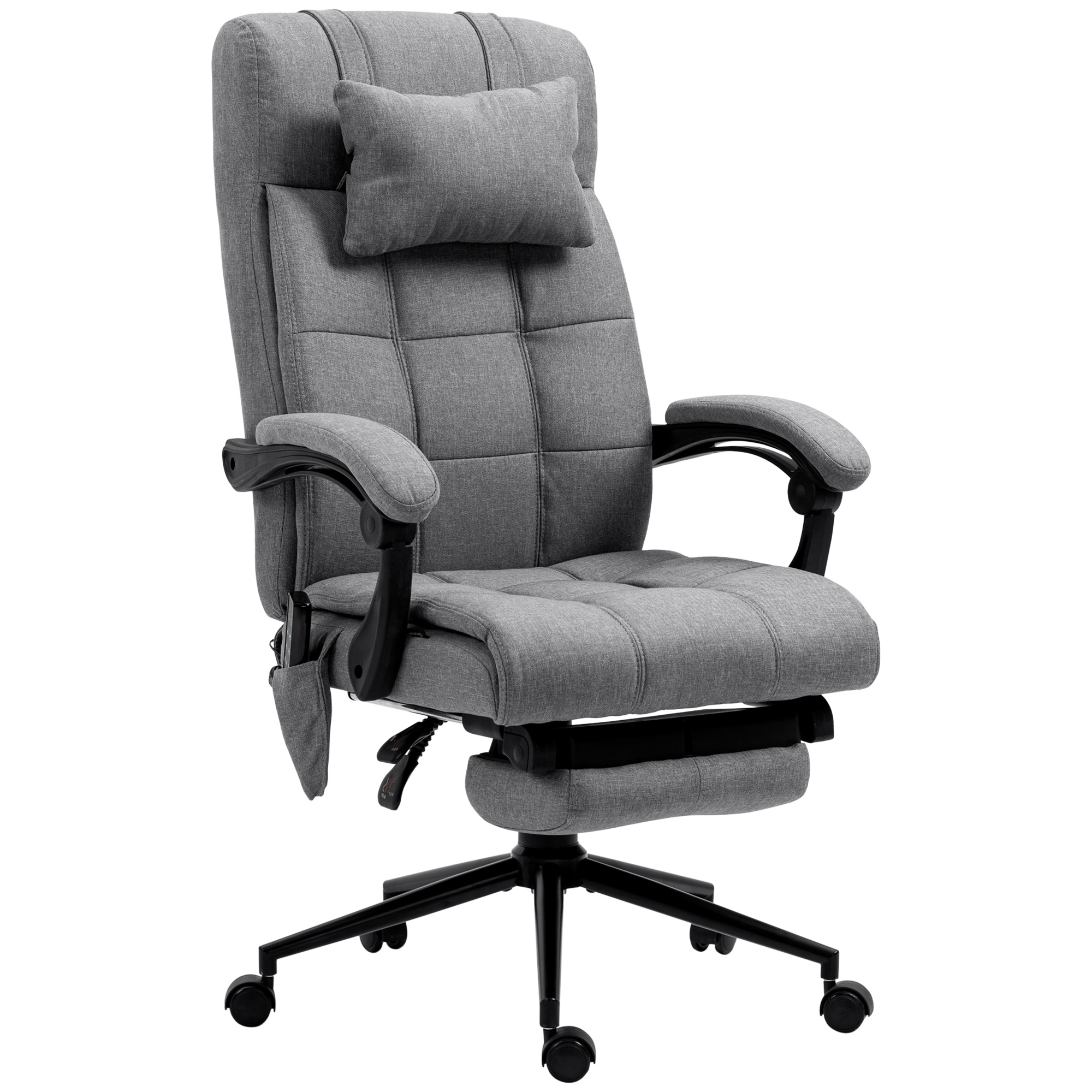 Bürostuhl mit Massagefunktion, ergonomisch, 66x76x112-120cm, Grau