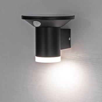 LED Solar Wandleuchte "SWL-AS500" / IP44, warmweiß 3000K, PIR Sensor