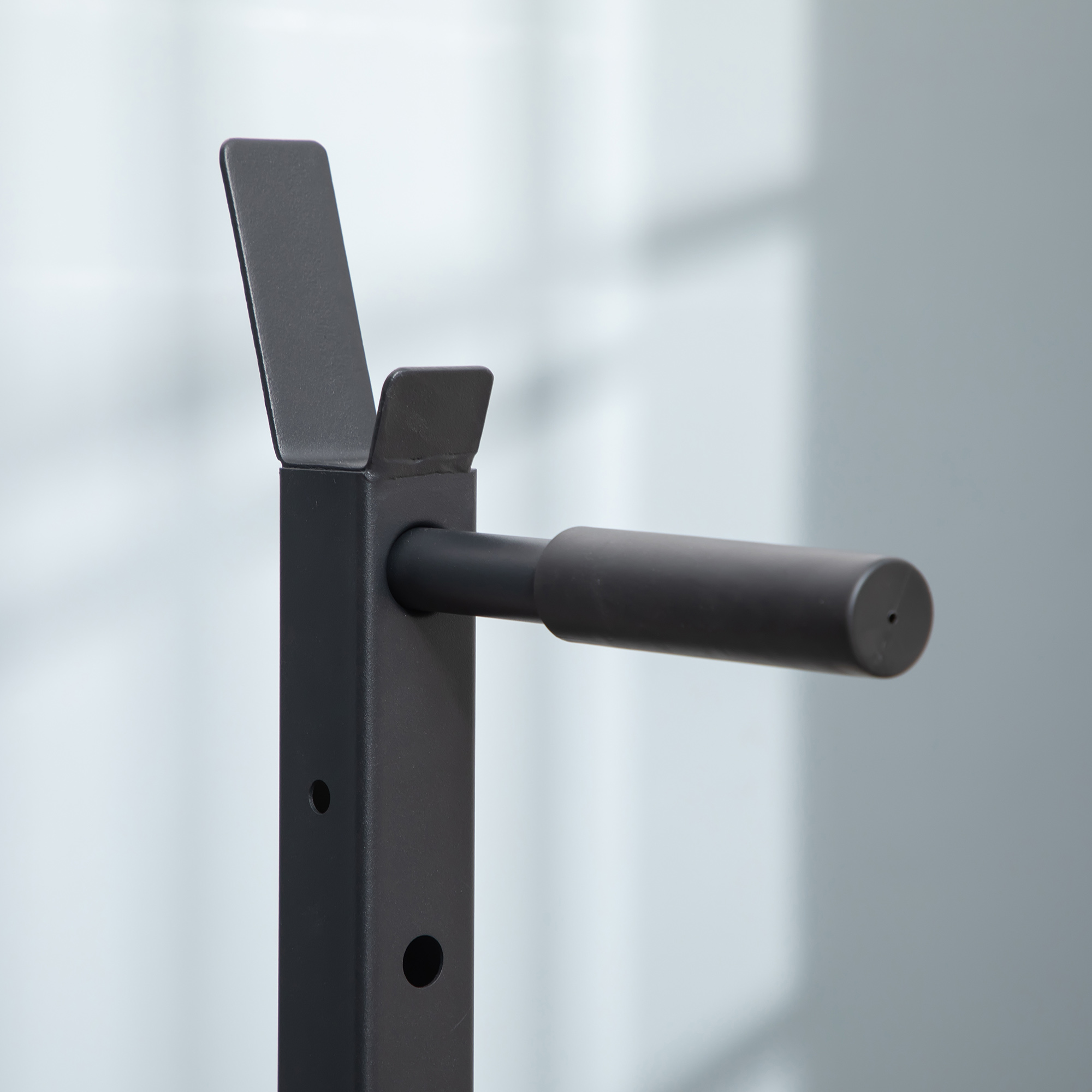 Hantelständer Multi-Funktions Langhantelablage Hantelablage höhenverstellbar Langhantel Krafttraining bis 150 kg belastbar Barbell Rack Stahl Schwarz