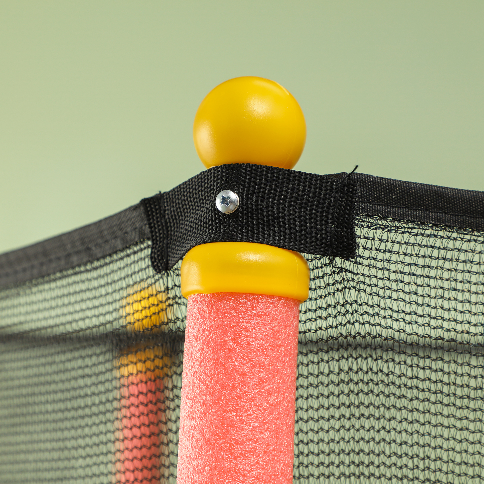 Trampolin für Kinder, Ø163 cm, mit Sicherheitsnetz, für drinnen und draußen, Belastung bis 50 kg, Stahl, Kunststoff, Rot
