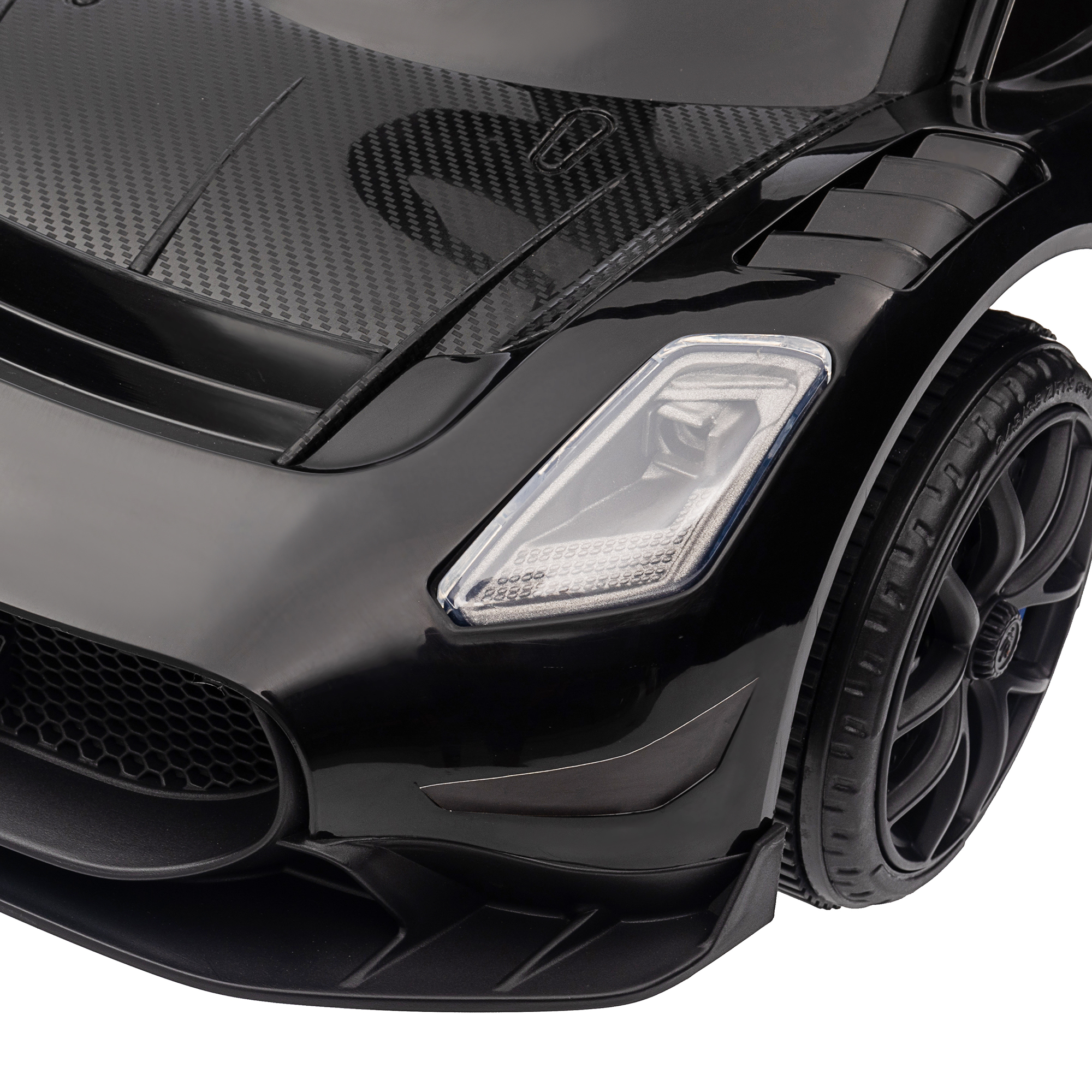 Rutschauto, Maserati, Stauraum, Hupe & Musik, Flüsterreifen, für 1,5 bis 5 Jahre, bis 25 kg, Schwarz