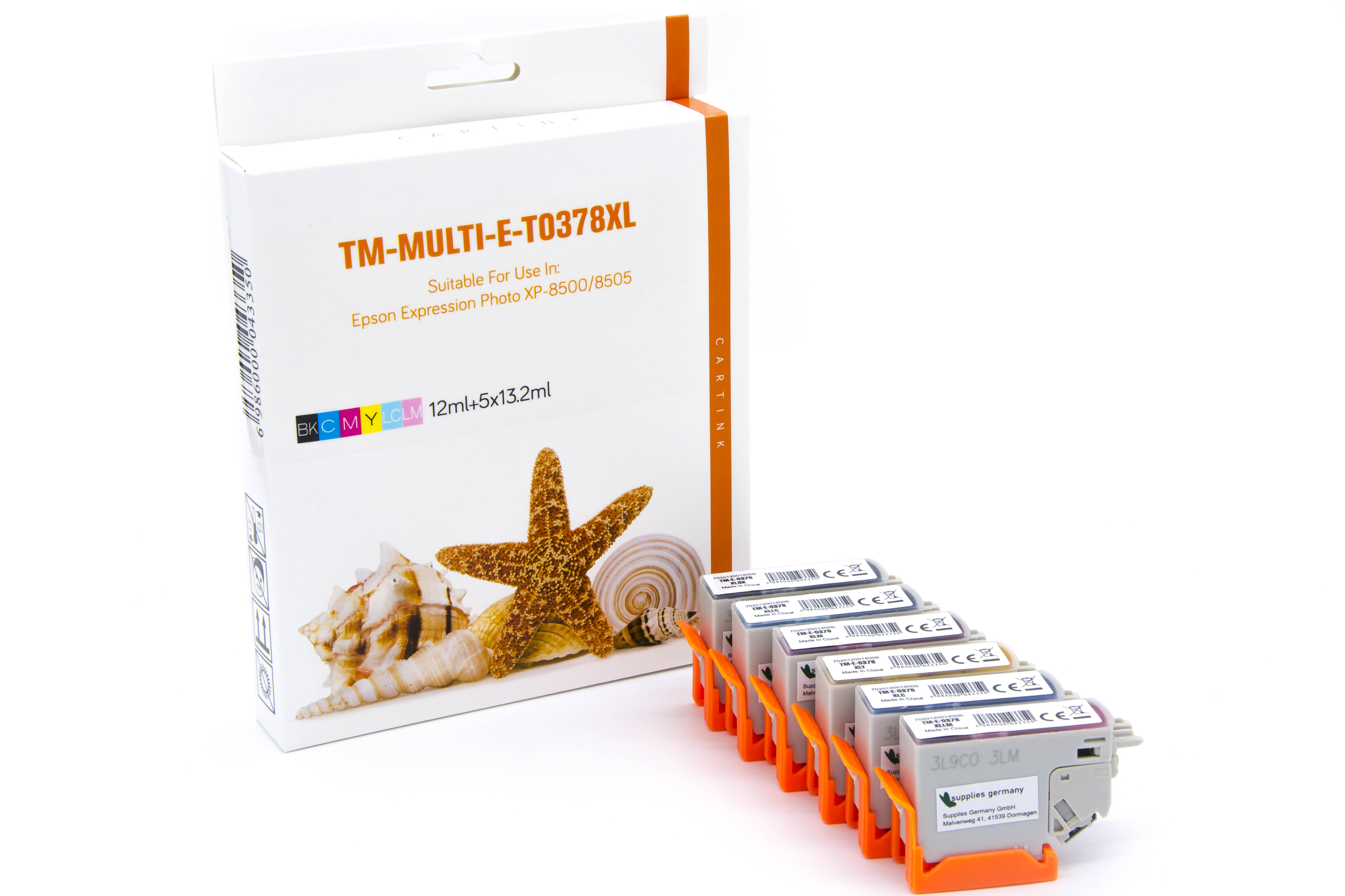 Multipack T3798XL alternativ Tinte für Epson / C13T37984010 / BK12ml/CMYLCLM13,2ml