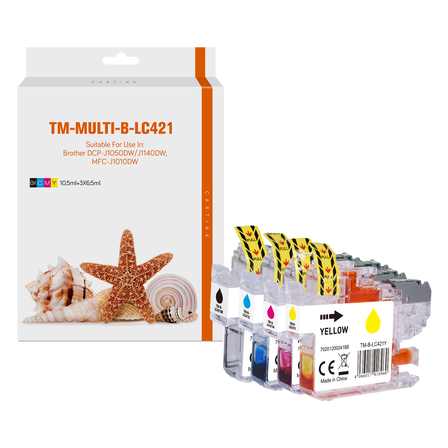 Multipack LC421 alternativ Tinte für Brother / LC421VAL / BK10,5ml / C,M,Y6,5ml Multipack LC421 alternativ Tinte für Brother / LC421VAL / BK10,5ml / C,M,Y6,5ml