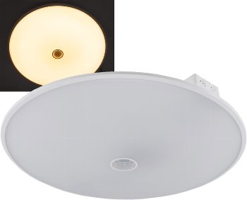 LED Deckenleuchte "GRACIOSA" 26cm / 15W, 1157lm, 3000K, PIR-Bewegungsmelder