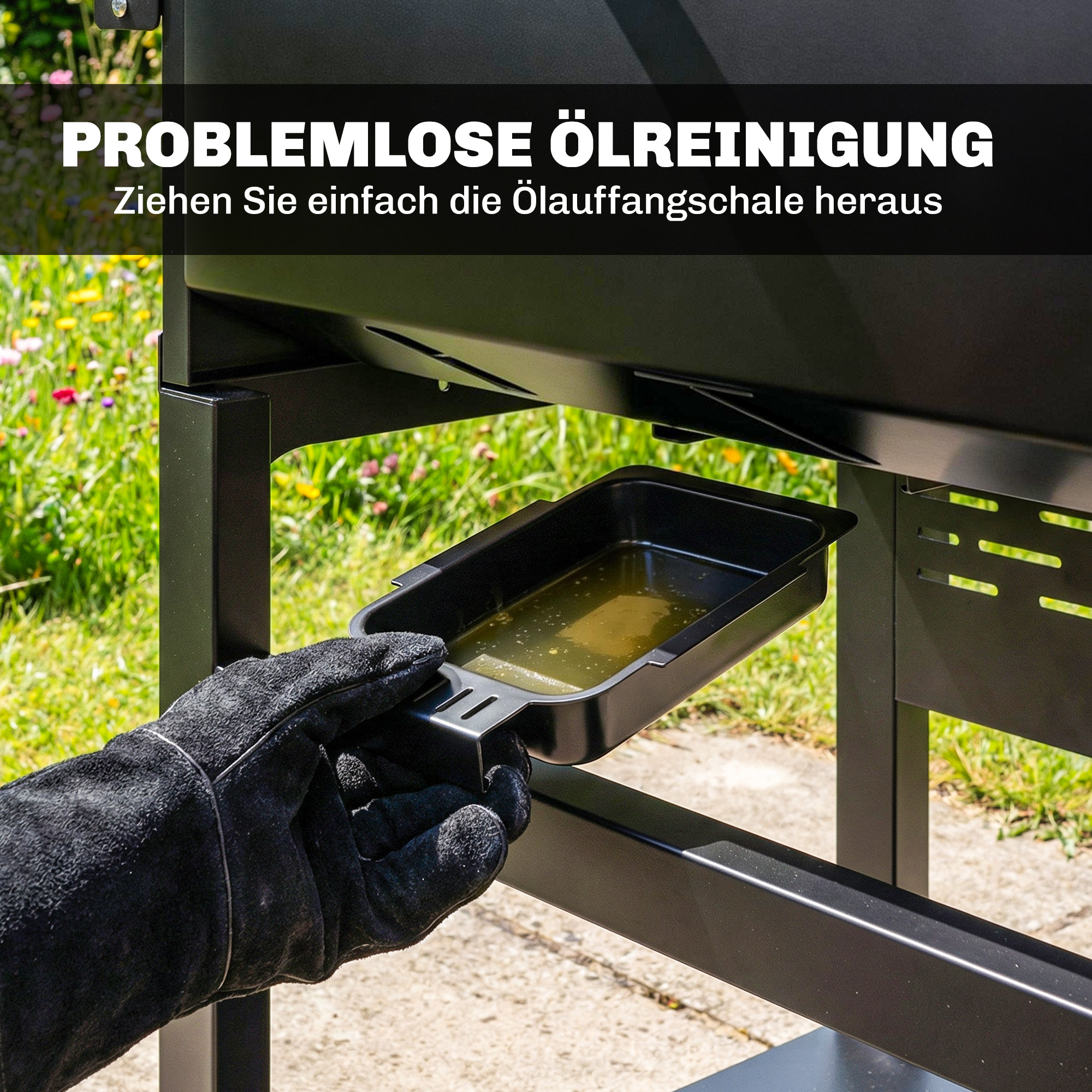 Gasgrill 9kW 3 Brenner BBQ Grillwagen Edelstahl inkl klappbar Seitentisch Gewürzhalter Unterregal 6 Haken