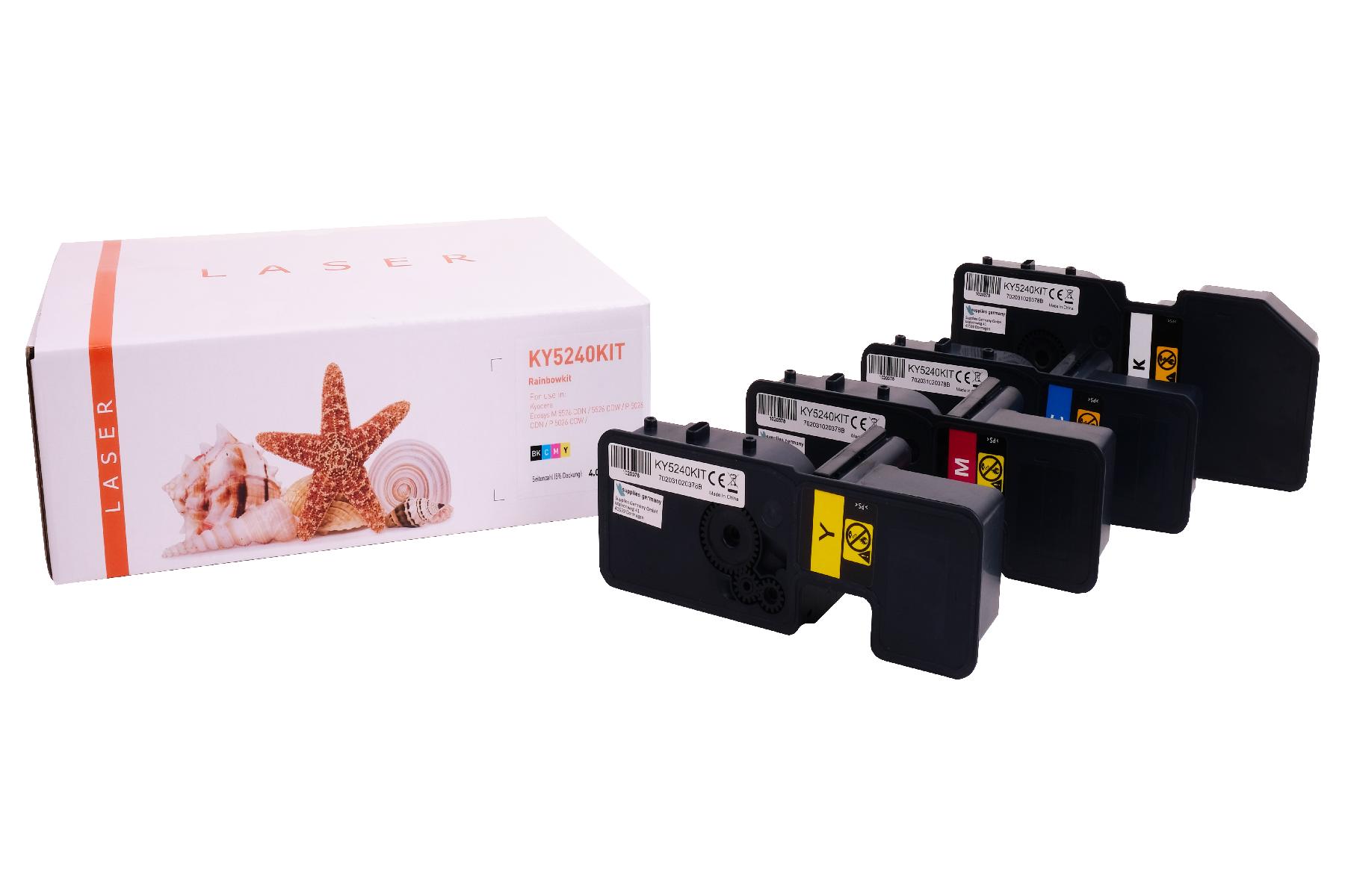 TK5240KIT alternativ Toner Rainbowkit für Kyoce / TK5240 / BK4.000 / CMY3.000 Seiten