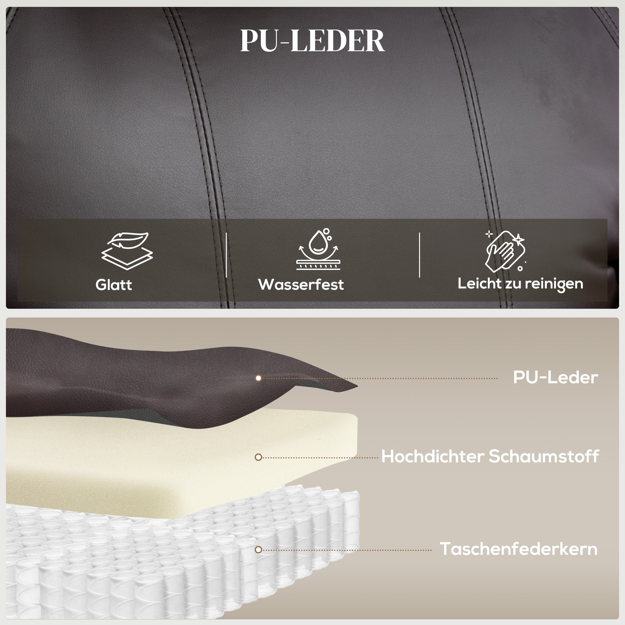 Aufstehsessel, Relaxsessel mit Aufstehhilfe, inkl. Fernbedienung, Becherhalter, verstellbare Rückenlehne, Braun