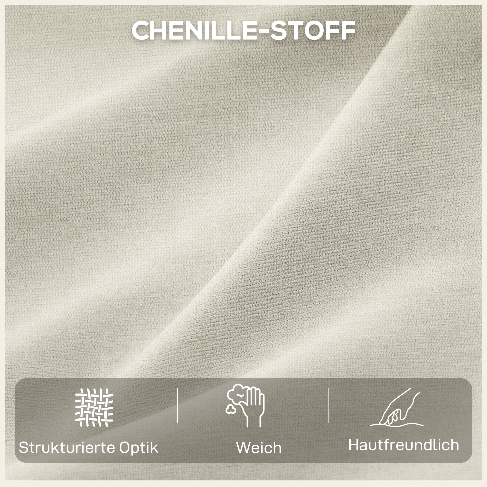 Relaxsessel Elektrisch mit Liegefunktion, Verstellbare Rückenlehne, Kopfstütze für Wohnzimmer Cremeweiß