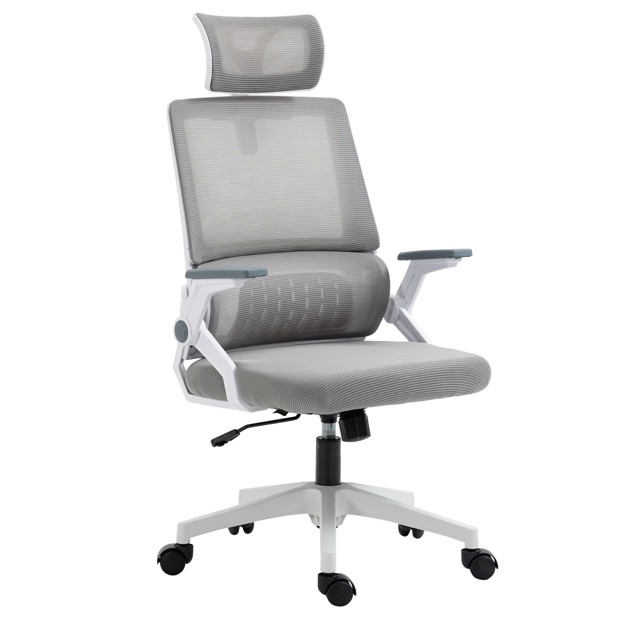 Bürostuhl Schreibtischstuhl Office-Stuhl, höhenverstellbar, 1 Kopfstütze, 58 x 61 x 119 cm. Schwarz