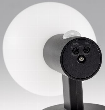 LED Wandleuchte "LAMU" mit PIR-Sensor / IP65, 15W, schwarz, 4000k / neutralweiß