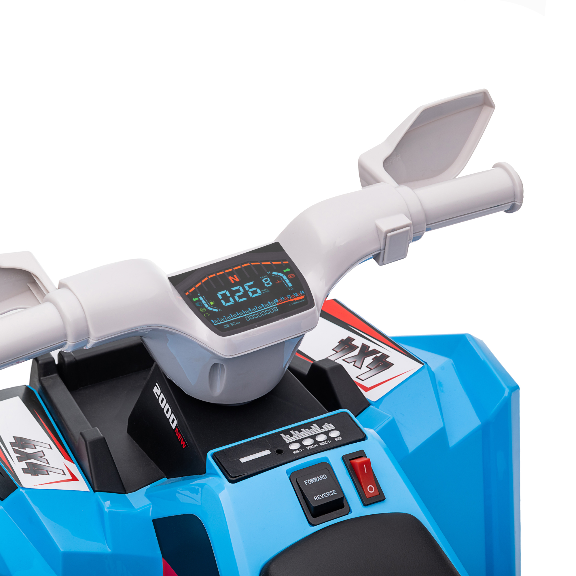 Elektro-Kinderquad, 2,5 km/h, Vorwärts- & Rückwärtsgang, für 18-36 Monate, Blau