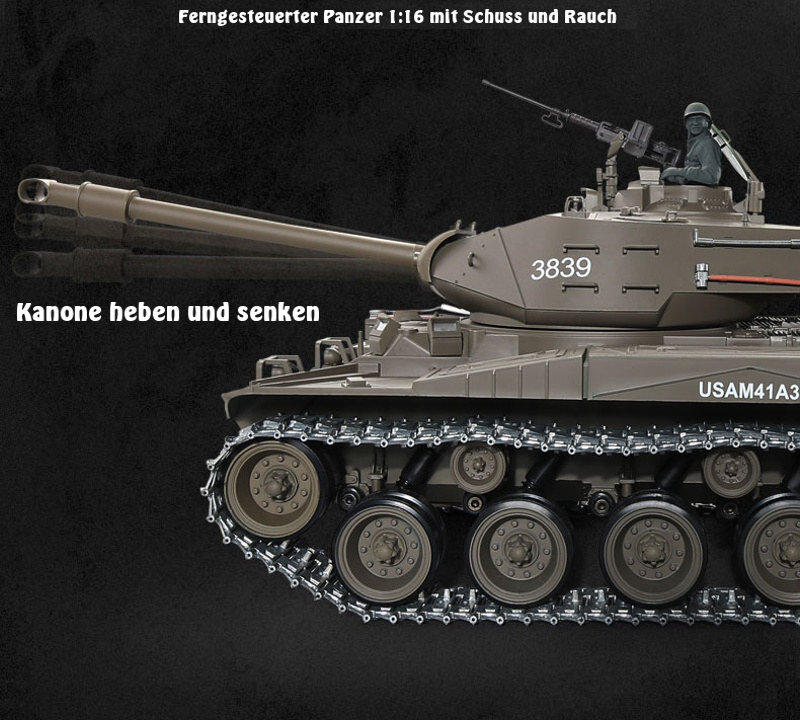 RC Panzer "M41 A3 Walker Bulldog" - Metallgetriebe & Metallketten PRO