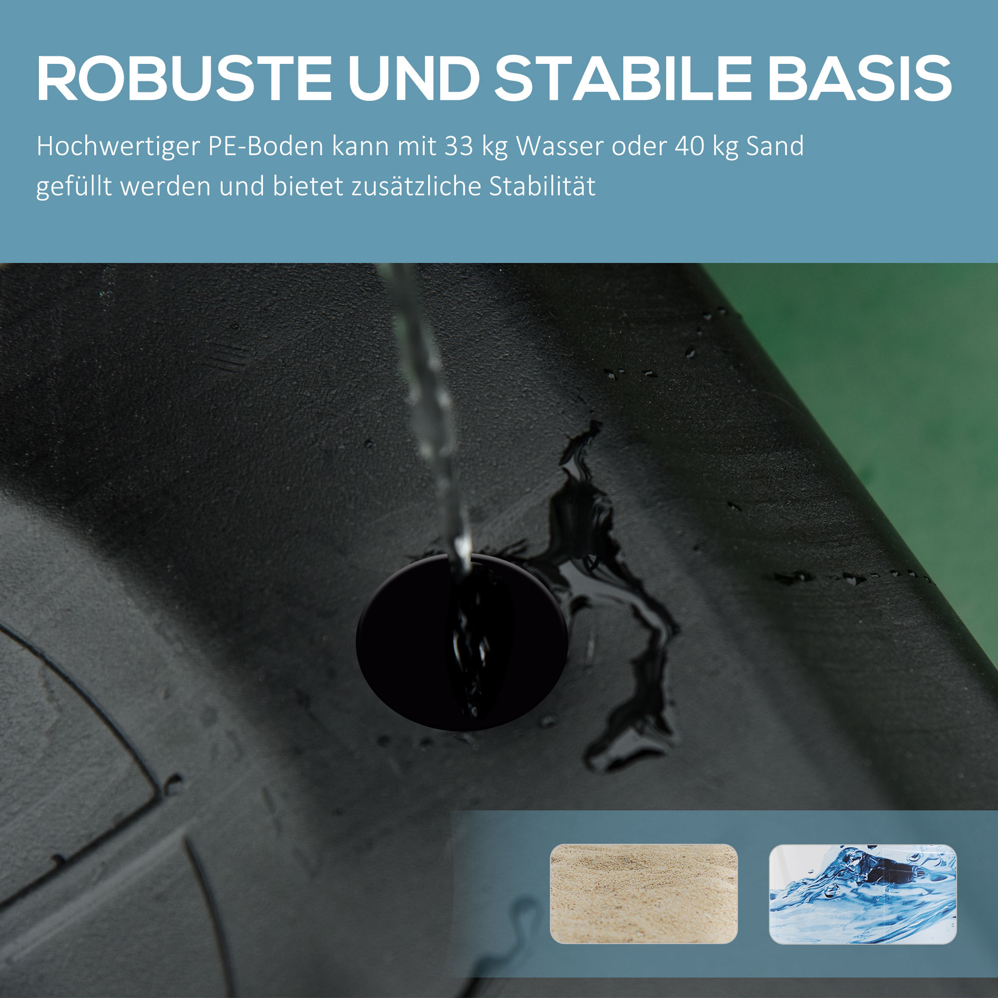 Rollbarer Basketballständer, Verstellbarer Basketballkorb, freistehend, Kunststoff, Stahl, 75L x 83B x 205-261H cm