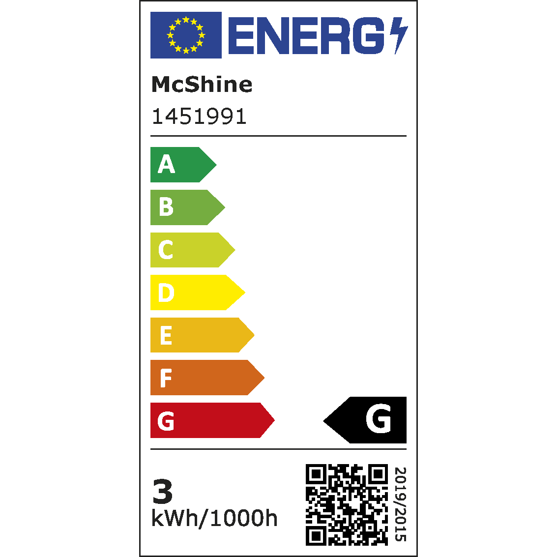 LED-Strahler McShine ''LS-353'', GX53, 3W, 260lm, Ø75x25mm, 120°, warmweiß