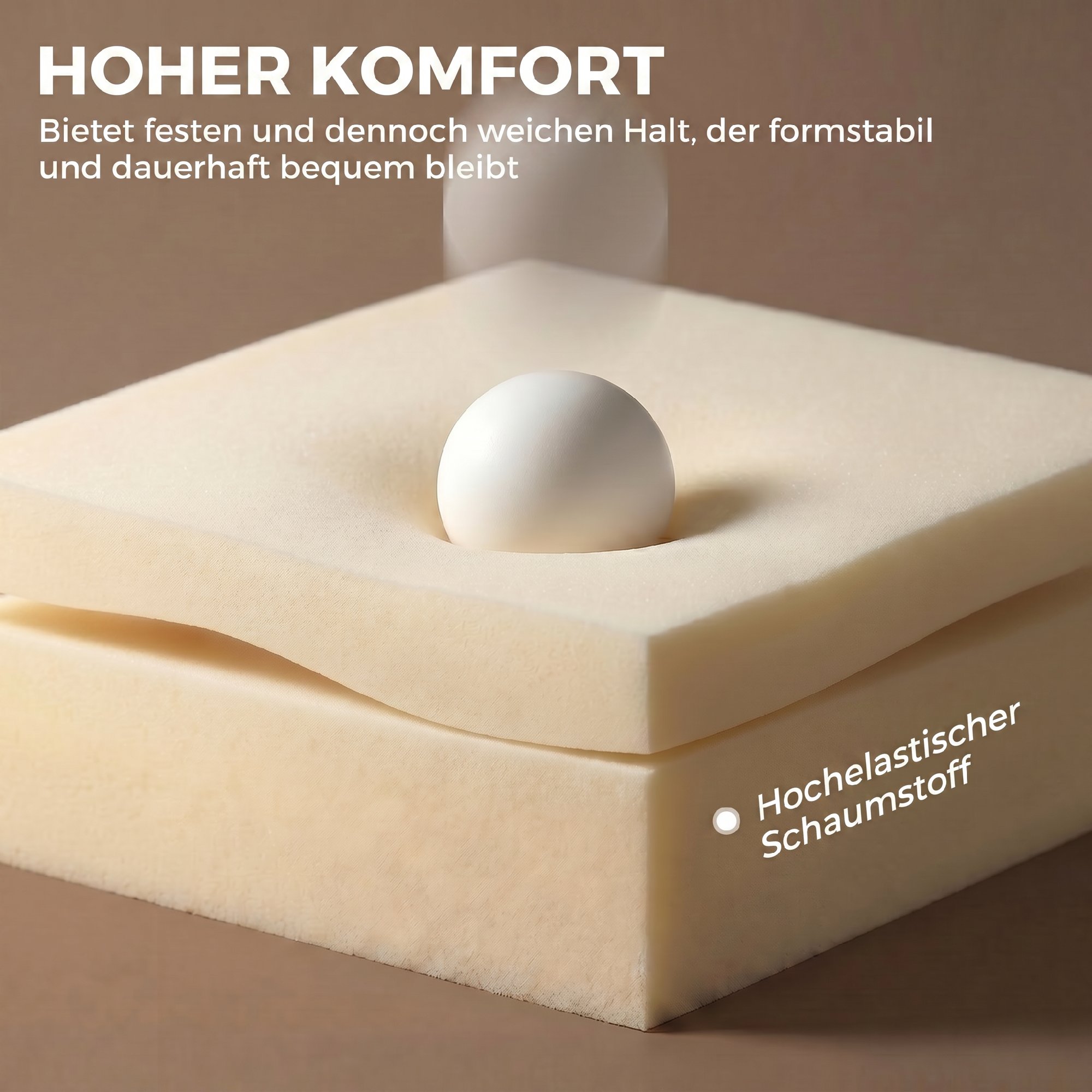 Homeoffice Stuhl Höhenverstellbar Schreibtischstuhl mit Chenille-Optik, Schminkstuhl mit Wippfunktion Creme