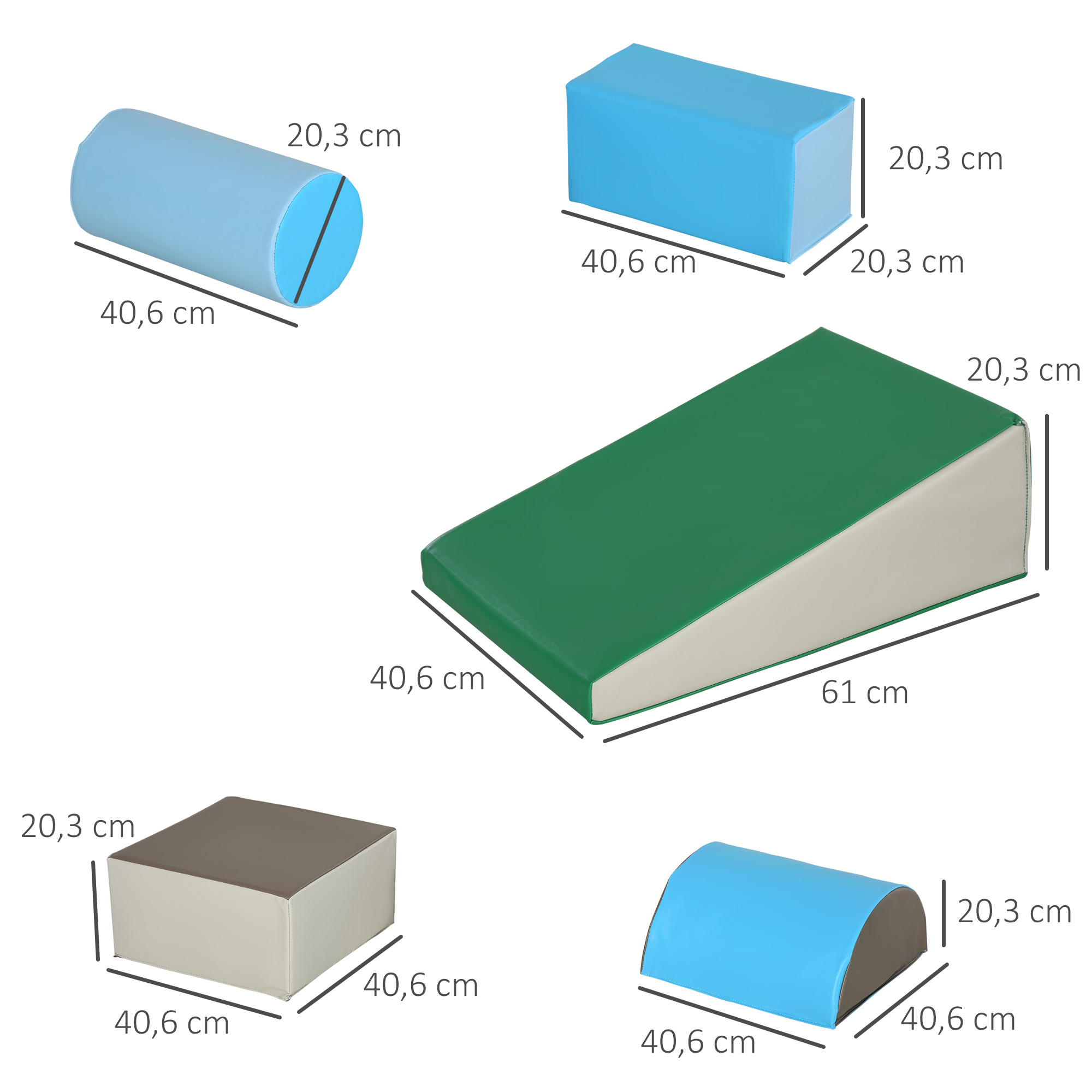 5 TLG. Schaumstoff Bausteine Kinder Softbausteine klettern Bauklötze Weiche Schaumstoffbausteine Riesenbausteine Schaumstoffblöcke Bausteinset Spielbausteine für Baby & Kleinkinder Mehrfarbig