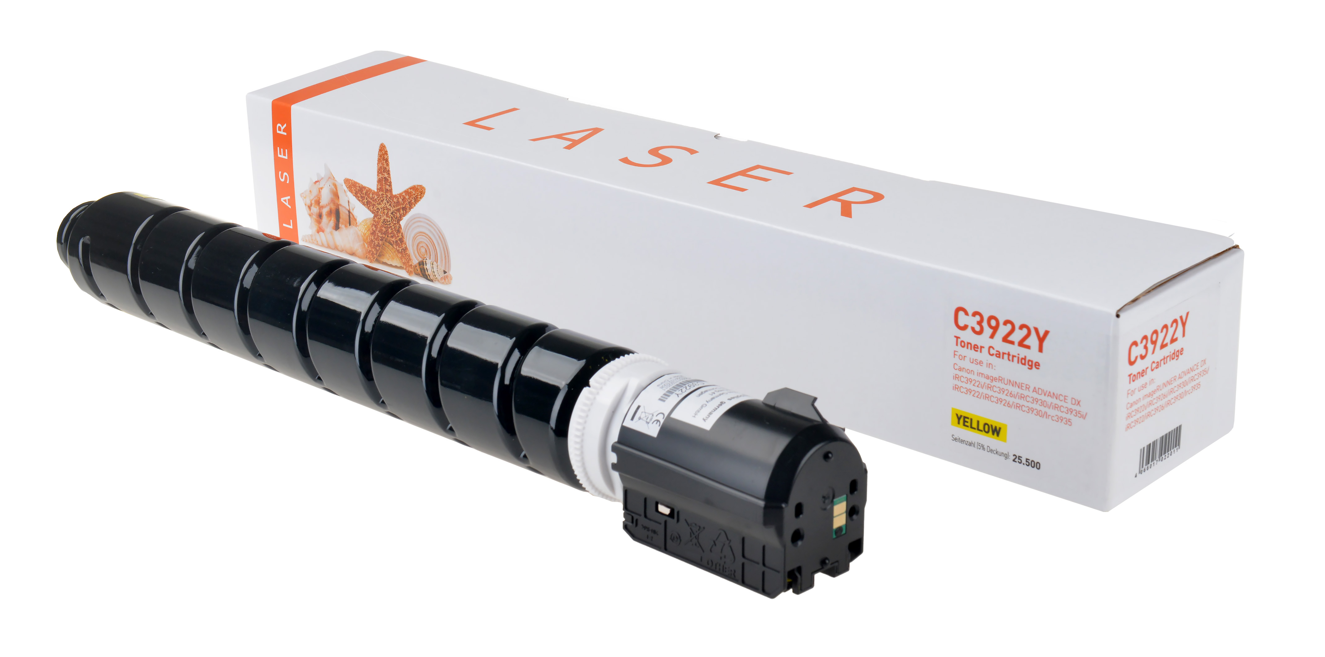 C3922Y / CEXV64 alternativ Toner gelb für Canon  / 5756C002 / 25.500 Seiten