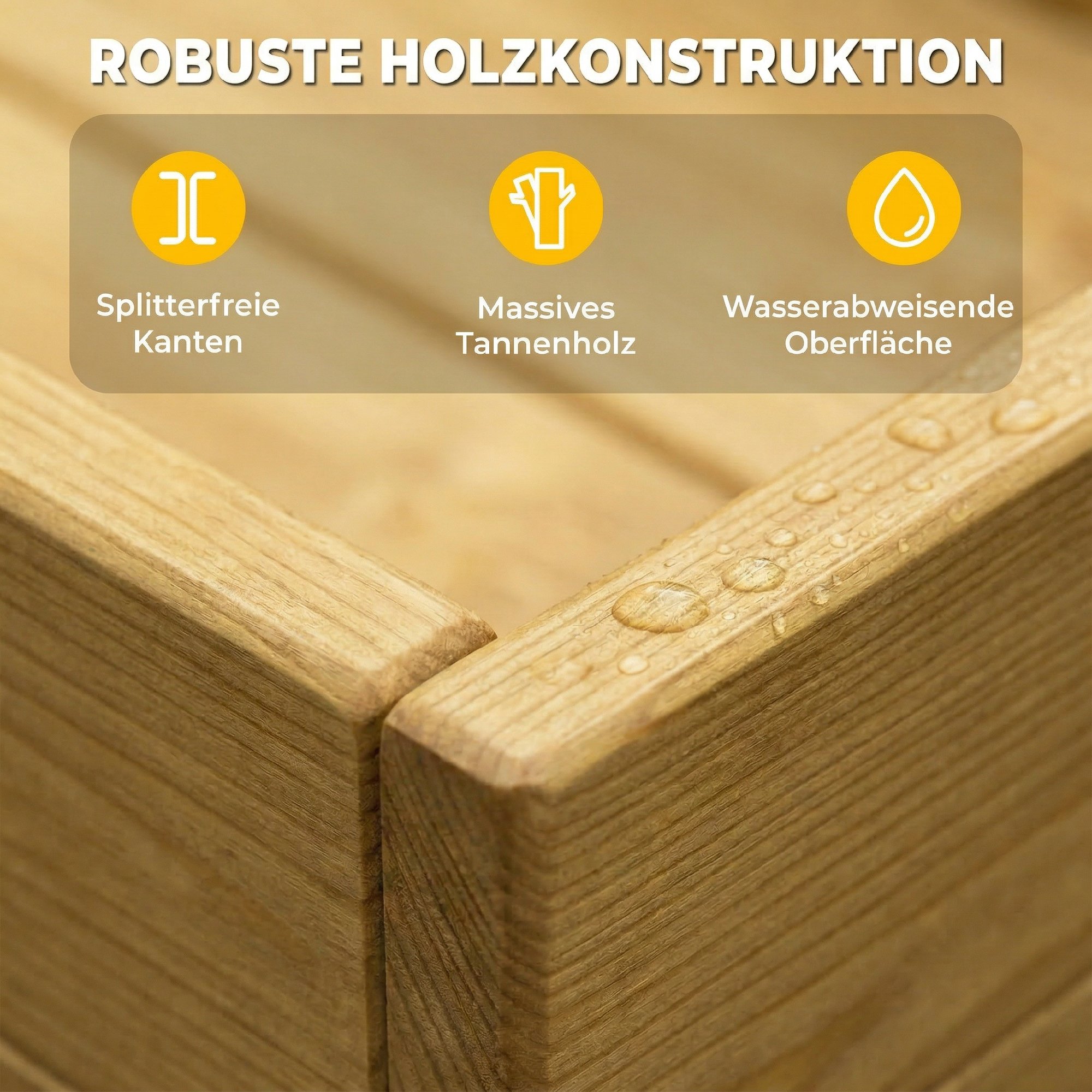 Sandkasten 2-teilig 150x90cm Holz Sandkiste mit Sitzbank Stauraum Herd herausnehmbarem Waschbecken Abakusperlen Gelb