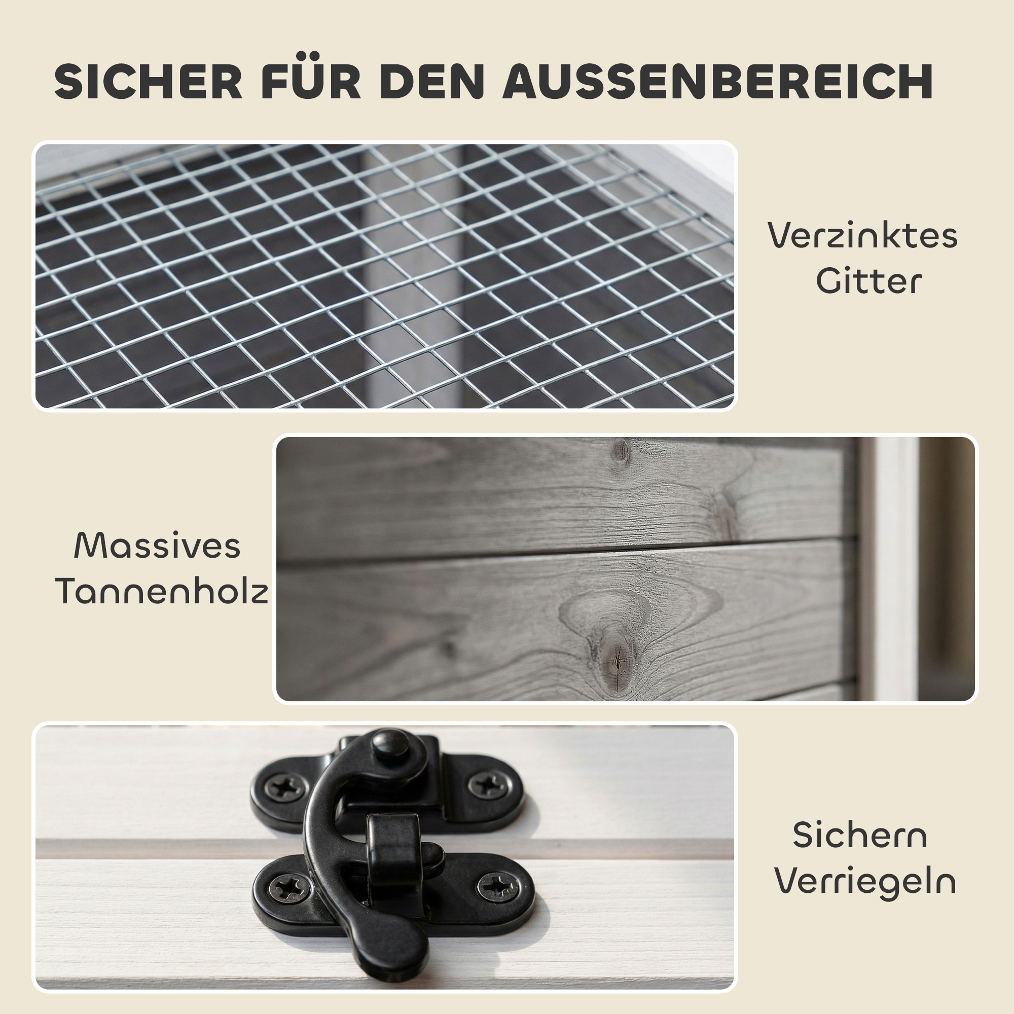 Schildkrötenhaus aus Holz mit Freilauf Haupthaus Sichtfenster aufklappbarer Oberseite 2 Türen 113x106,5x44,5 cm Dunkelgrau