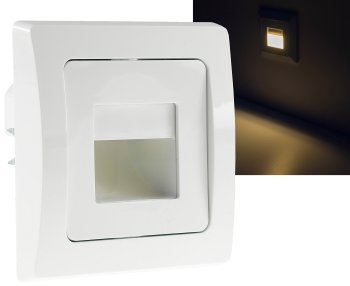 DELPHI LED-Einbauleuchte "COB" weiß / 80x80mm, 3000k, warmweiß, 55 Lumen