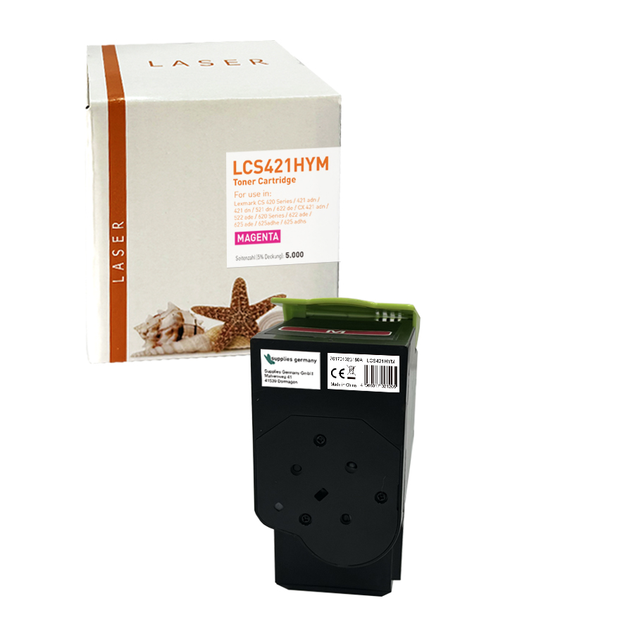 CS421HYM alternativ Toner magenta für Lexmark / 78C2XM0 / 5.000 Seiten
