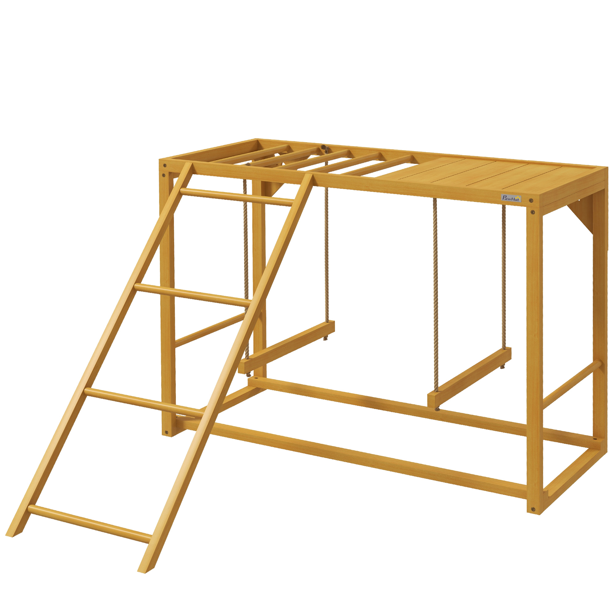 Hühner-Spielgerüst mit Schaukeln und Leiter, für 3-4 Hühner, Hühner-Klettergerüst aus Holz