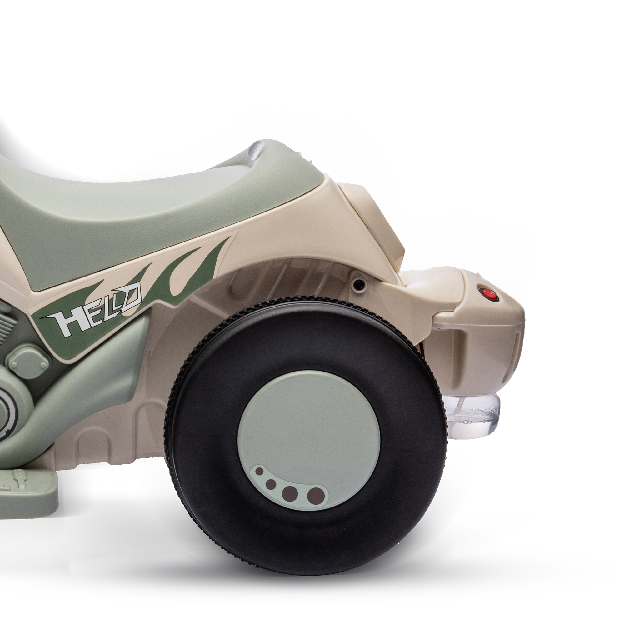 Kinder Elektro-Motorrad, 6V Kindermotorrad mit Musik, Blasen 2,5-3 km/h, für 2-5 Jahre Kinder