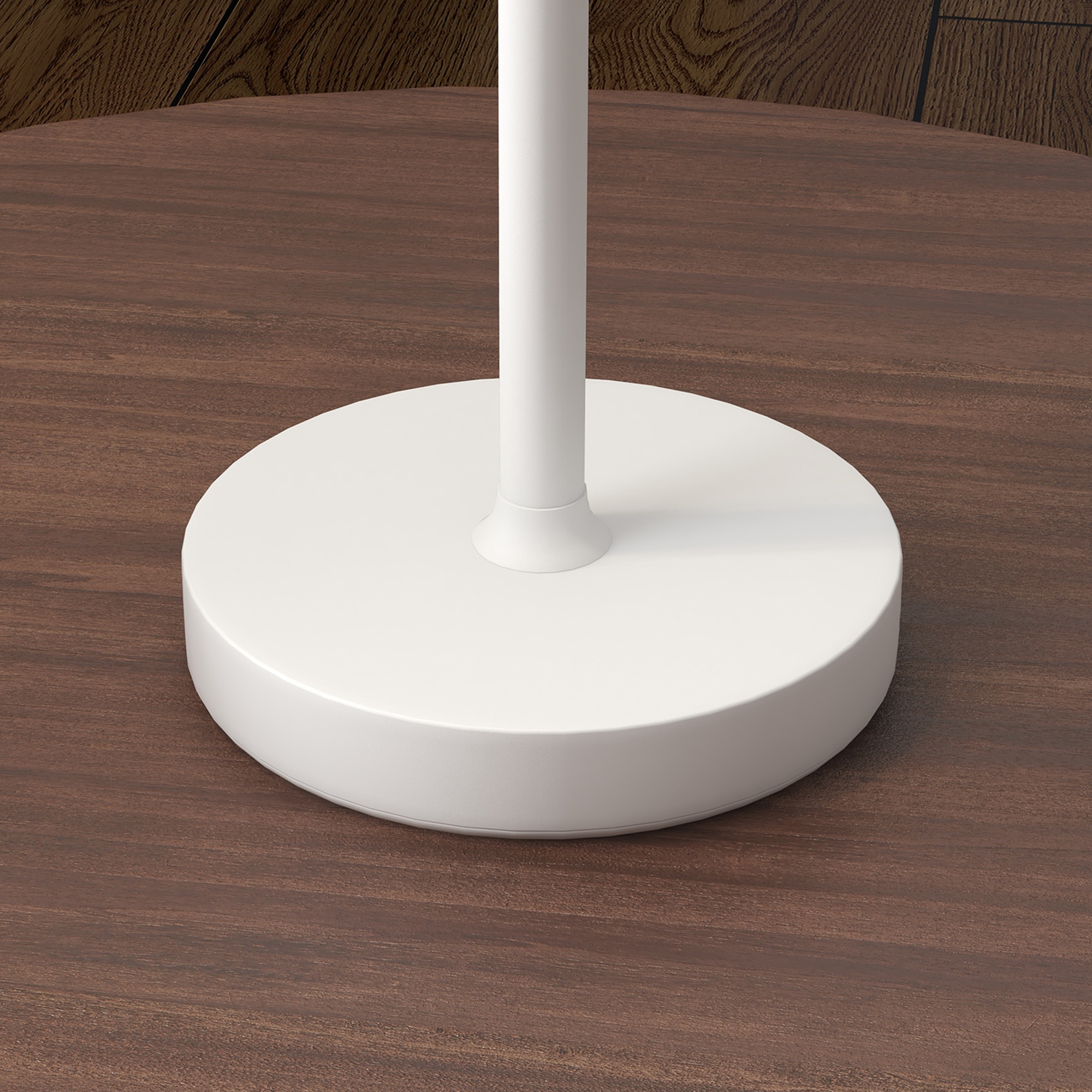 Aufladbare USB-Tischleuchte mit 3 Lichtfarben, Tragbare USB-Nachttischlampe mit Touch-Schalter, Metall, Weiß