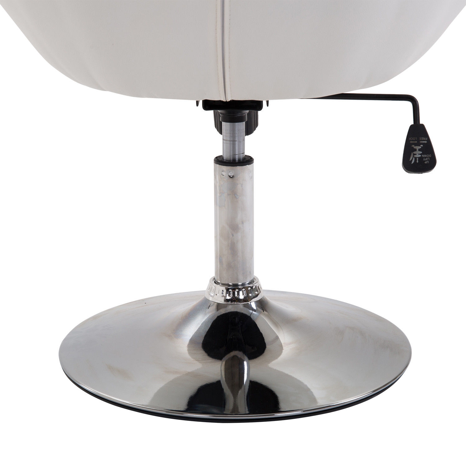 Sessel Wohnzimmer Loungesessel Relaxsessel mit Stahlbasis Lesesessel aus Kunstleder, Polstersessel für Schlafzimmer Weiß