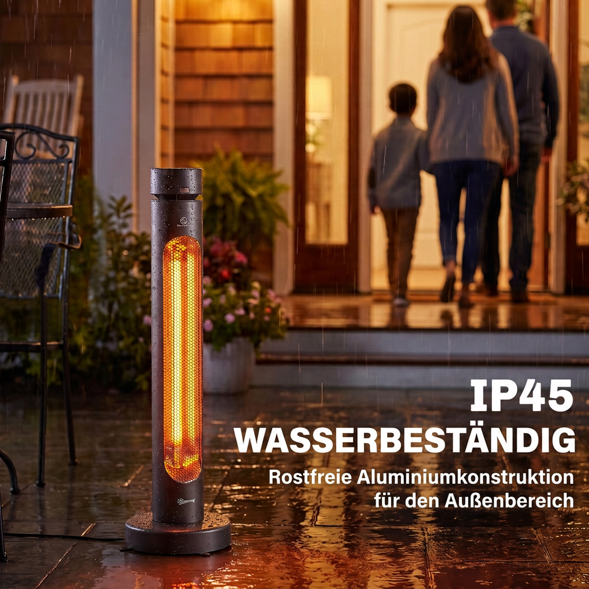 Infrarot Heizstrahler 2000W Carbonfaser oszillierender Standheizstrahler mit Fernbedienung 8 Heizstufen Schutzhülle