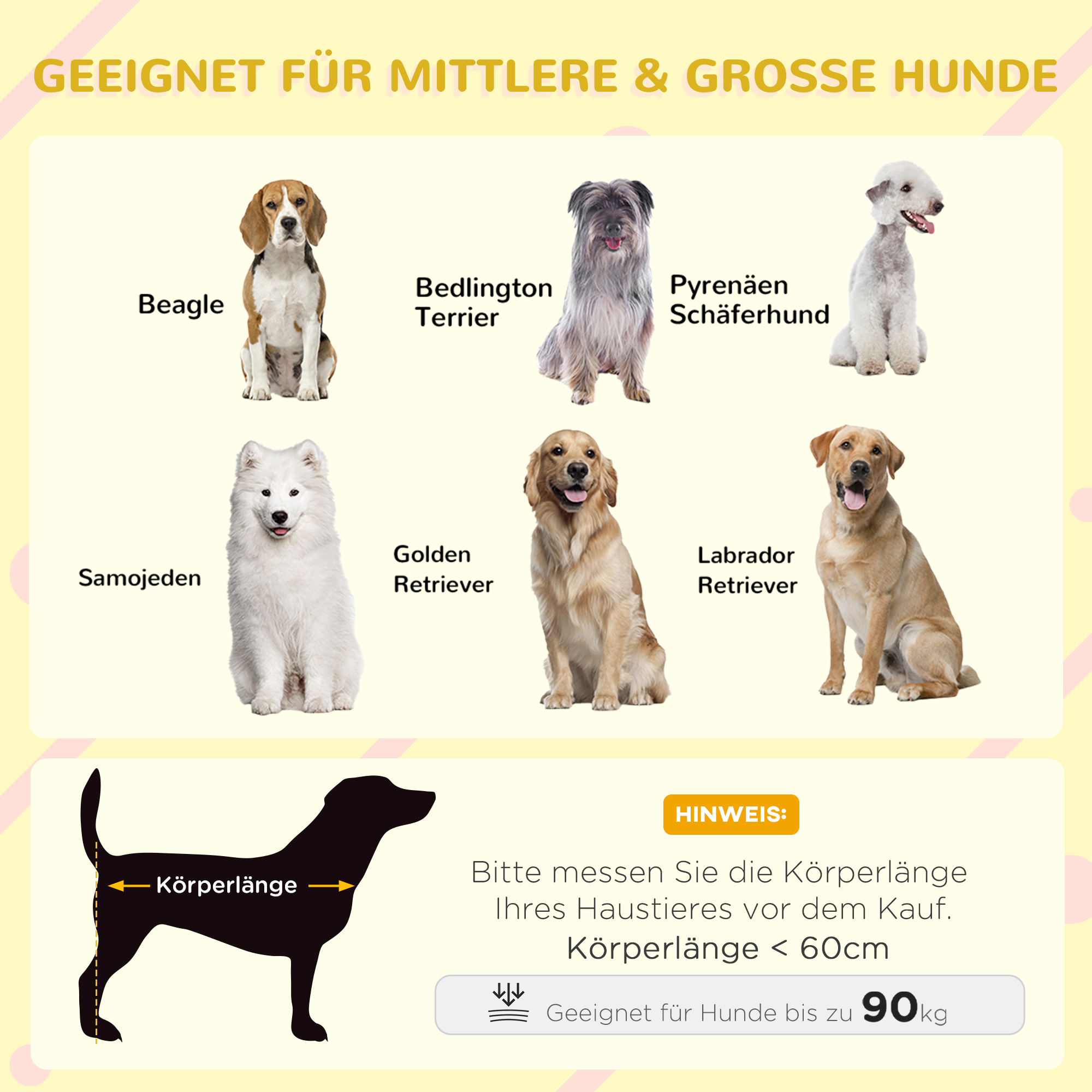 Hundehütte Outdoor-Hundehütte, inkl. Veranda, wetterbeständig, 124 cm x 112 cm x 105 cm, Grau + Weiß
