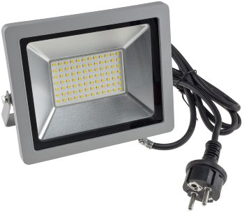 LED-Fluter SlimLine "CTF-SLT 50" silber / 50W, 5220lm, 4000K, neutralweiß, IP44