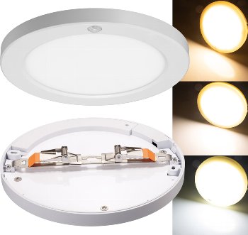 LED Deckenleuchte "BUTON" mit PIR-Sensor / Ø 23cm, 10/15/18W - 3000/4000/6000k