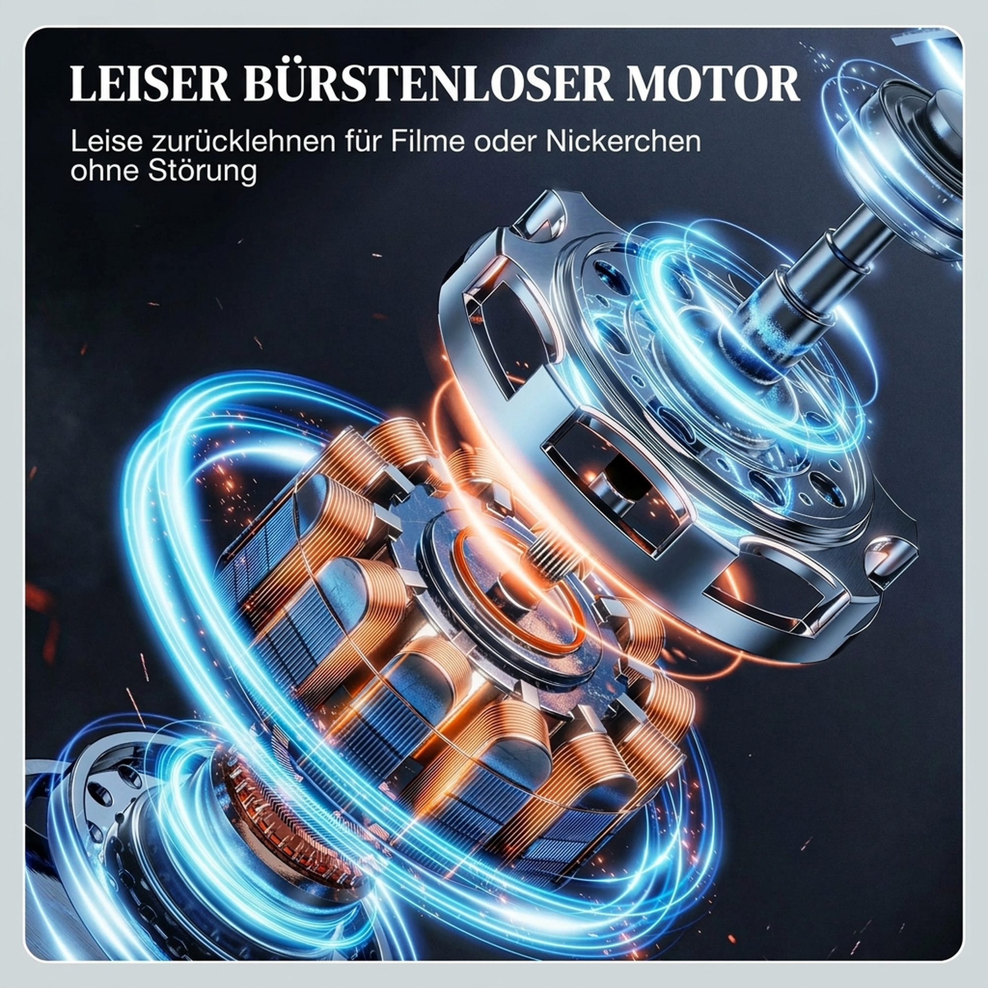 elektrischer Relaxsessel mit Massage & Wärme, leisem Motor und Memory-Funktion, Grau