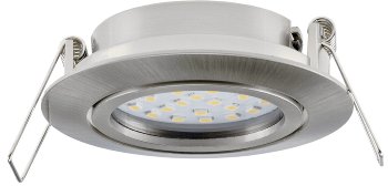 LED-Einbauleuchte "Flat-26" neutralweiß / 80x26mm, 3W, 390lm, Edelstahl gebürstet